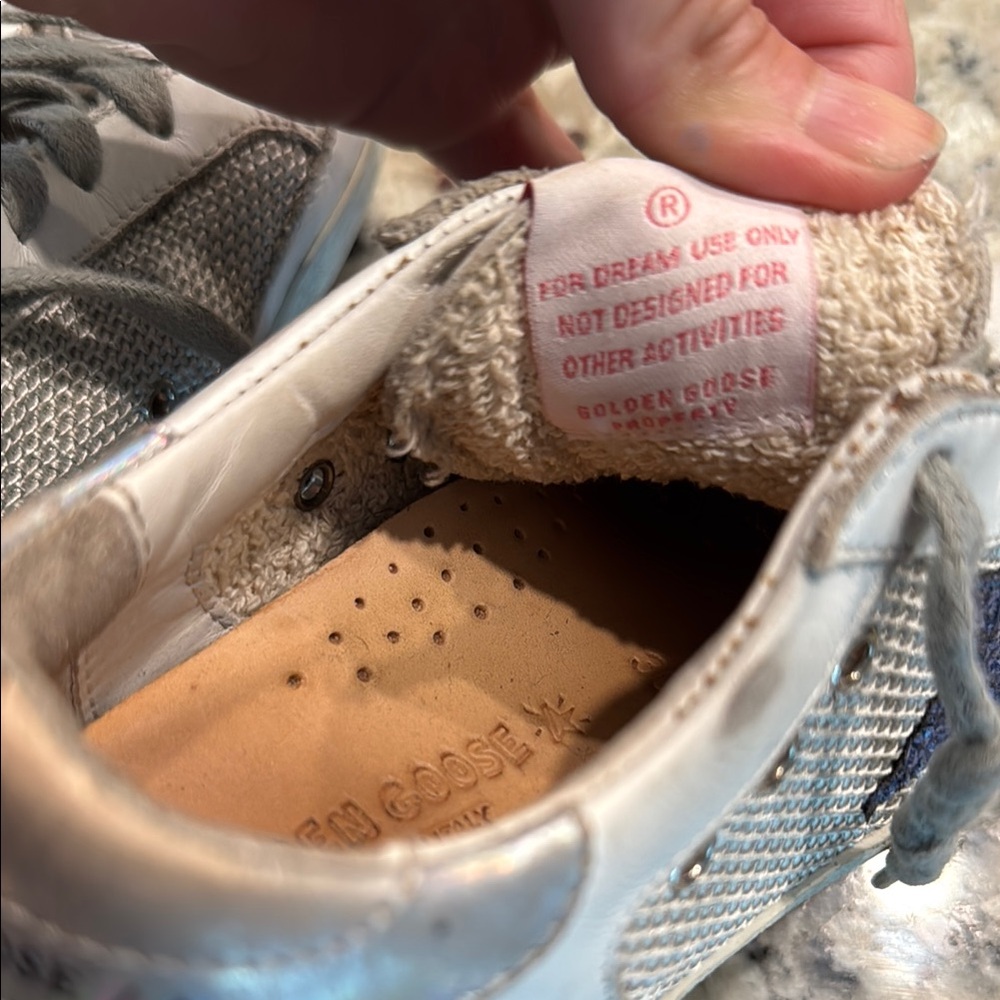 Kids “Super Star” Golden Goose sneakers with glittery purple/blue star - Picture 6 of 10